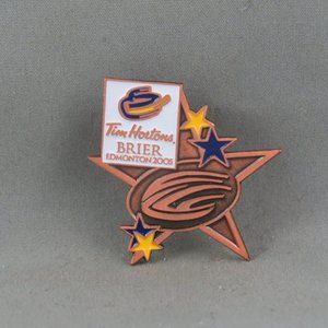 Curling Pin - 2006 Tim Horton's Brier Edmonton Official Logo - Stamped Pin
